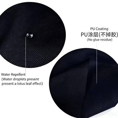 Polièster tenyit de fil negre 600D anti UV impermeable amb recobriment de PU